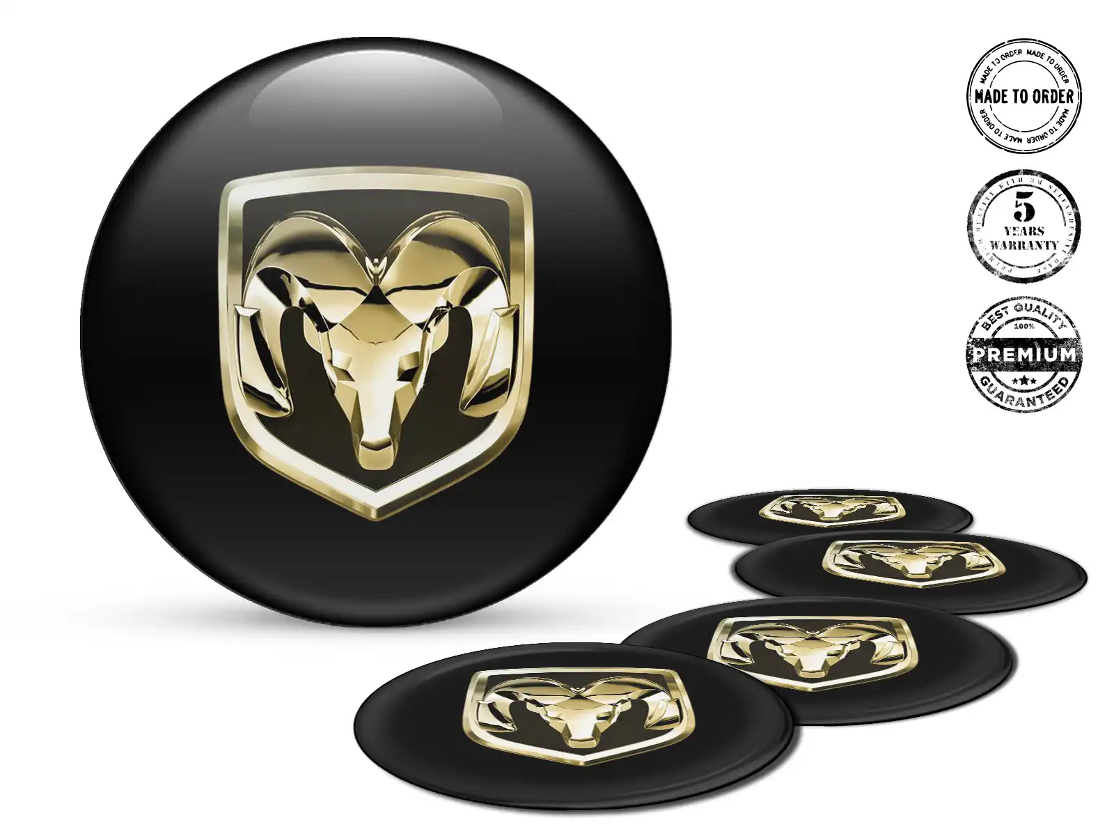 Dodge Radplaketten Stil Premium-Epoxy-Aufkleber